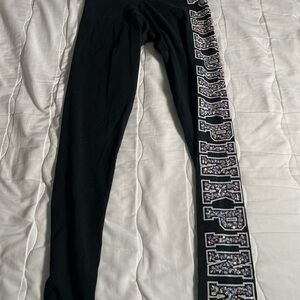 PINK Victoria's Secret Black Leggings Comfortable Stylish